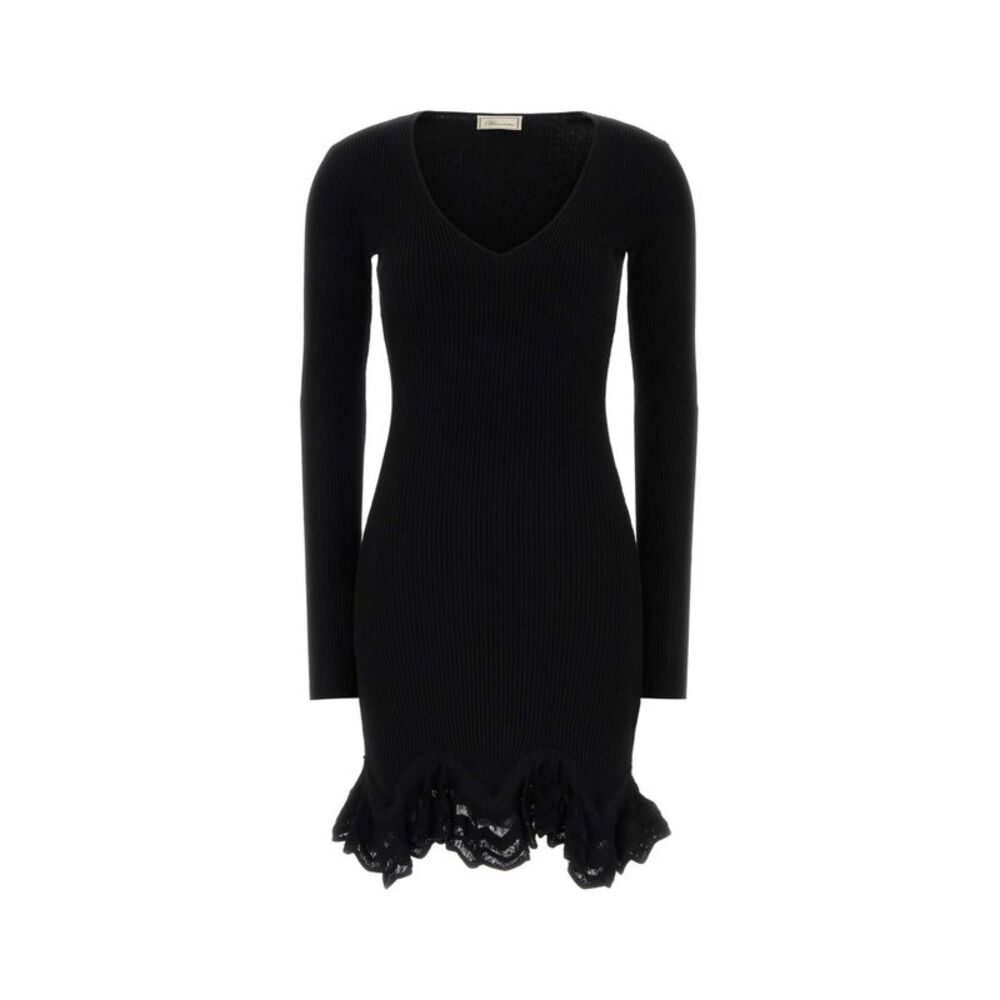Blumarine Women Black Knit Mini Dress